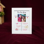 Customized Couple's Journey wooden frame