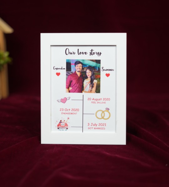 Customized Couple's Journey wooden frame